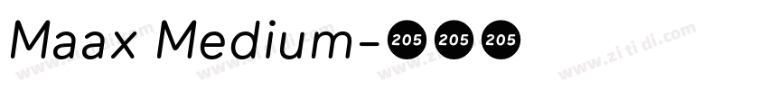 Maax Medium字体转换